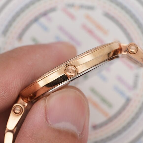 Michael Kors MK3220 Darci 39mm Women\'s Rose Gold Pave Bezel Watch - New Battery main image 5